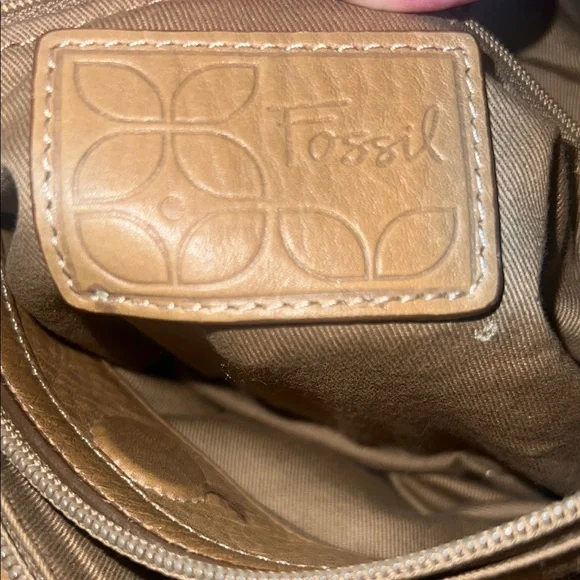 Fossil Tan Leather Shoulder Bag with Double Handles - Picture 3 of 10